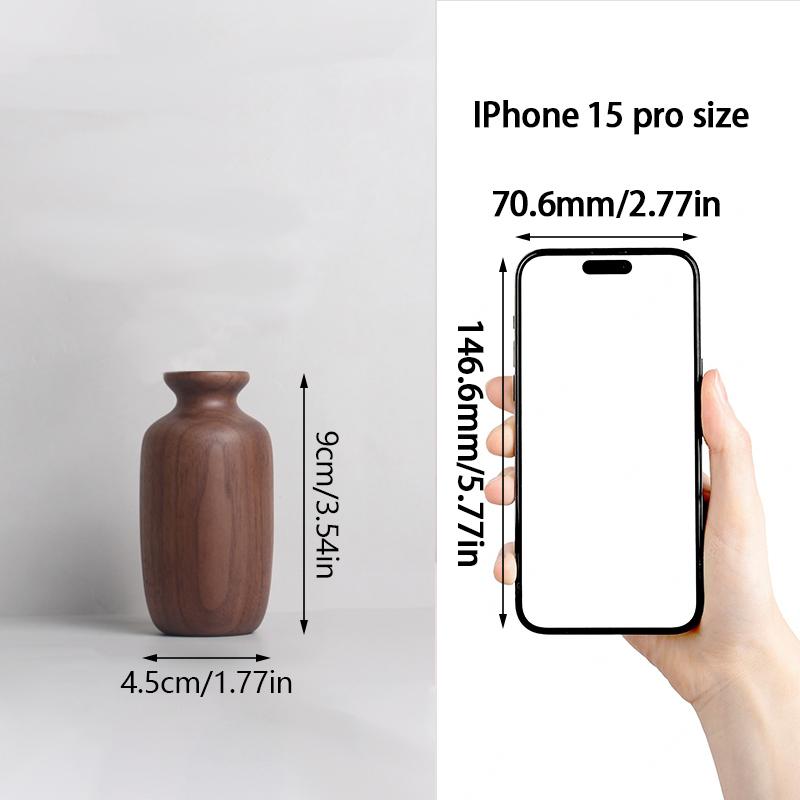 Wooden Crafts Walnut Flower Ware Solid Wood Vase Ornament Solid Wood Small Vase