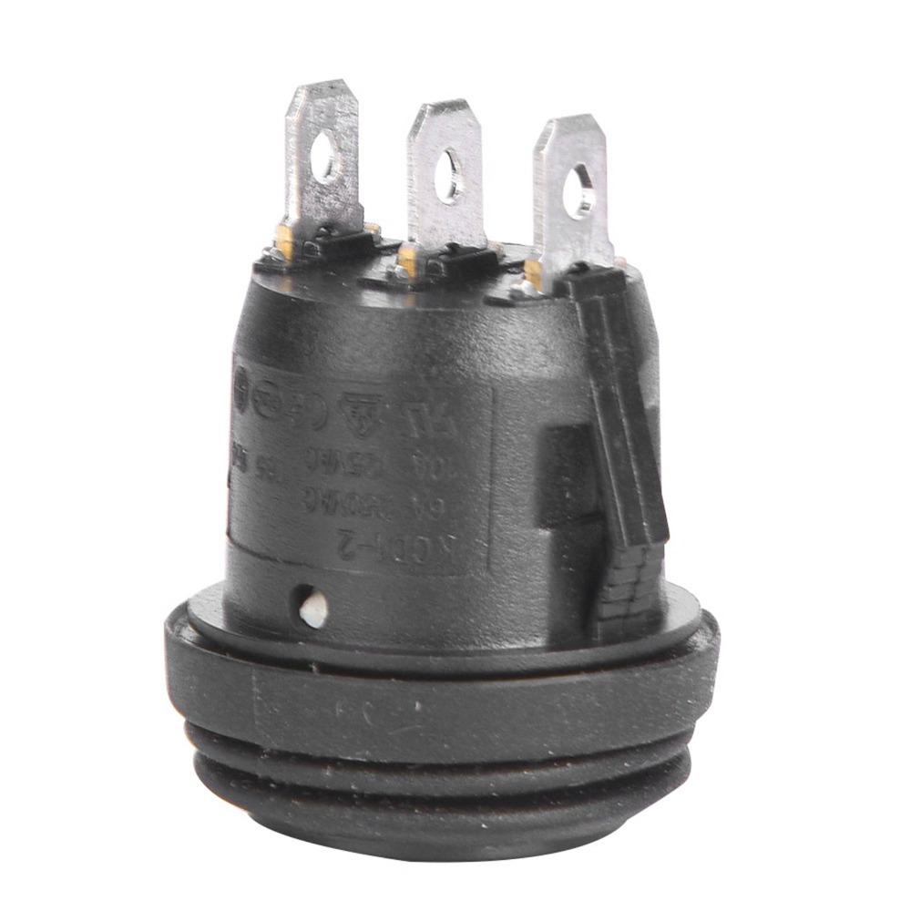 5PCS Black Color Round Rocker Switch 3 Pin SPDT Switch Durable Rocker Switch  Marine