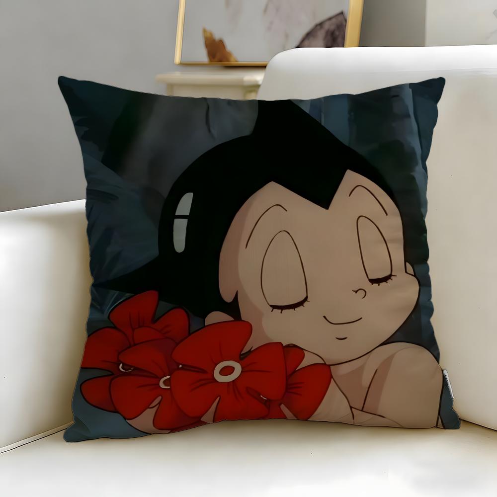 classic anime Astro Boy Cushion Cover Soft & Easy-Wash Pillow Case – Versatile for Couch, Bed, Travel and Office