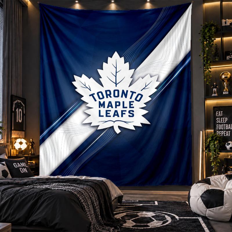 Wall Hanging Tapestry Toronto Maple Leafs Print Cloth for Living Room Bedroom Home Decor