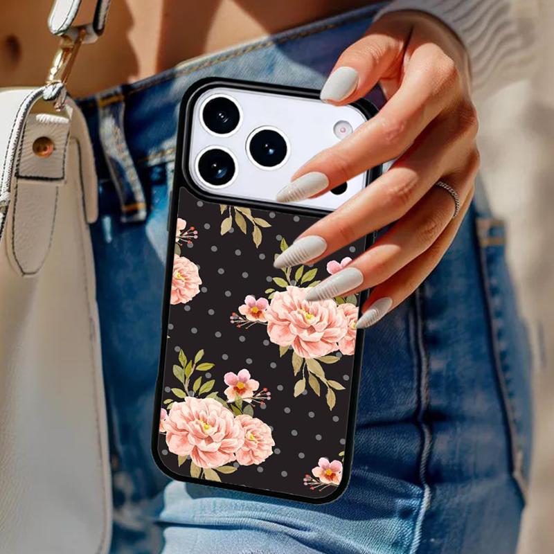 Винтажный Цветочный Чехол Для Телефона Для iPhone 17 Air 14 15 13 12 Max Чехол Для Apple 16e 11 Pro Max Plus Coque