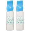Sky-blue Hair Color Applicator Bottle with Comb Scale Design for Easy Hair Dyeing at Home 2 pcs