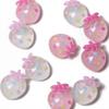 New Cute Glitter Pink White Strawberry Embellishments Flatback Resin Cabochon Sweet Fruit Slime Charms for Scrapbooking Decor