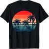 Retro Palm Trees Beach Summer Vibes Tropical Summer T-Shirt
