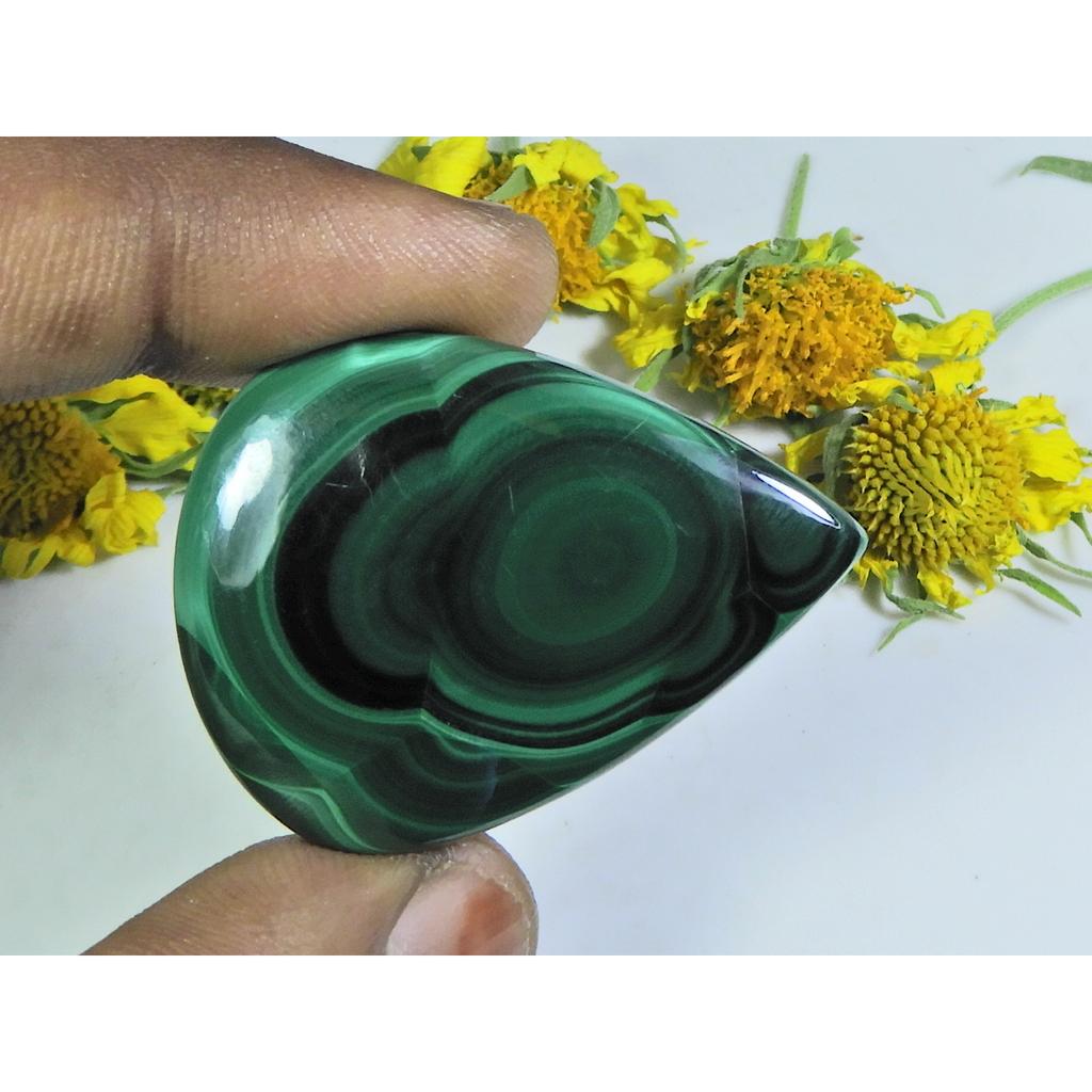 AA++ натуральный зеленый малахит груша кабошон россыпью драгоценный камень 30X40X04MM 66Cts. Д-35