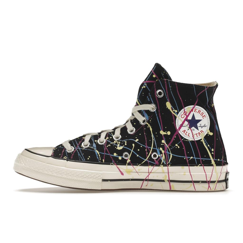 Converse Кеды Chuck 70 High Черные с Малиновыми Брызгами Повседневные 170801C