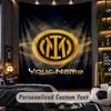 TapestryInter Milan Custom Name Text Personalized Wall Hanging Tapestry Home Wall Decor