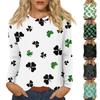 Women's Everyday Casual Long Sleeve St. Patrick's Day Printed O-Neck Top