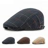 Клетчатый берет, мужская весенне-осенняя кепка, женская кепка-художник