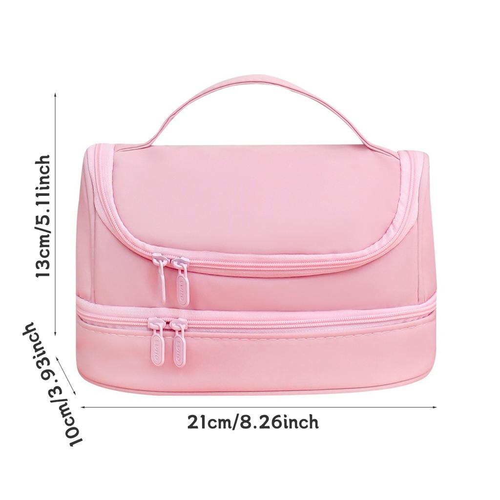 Macaron Color Large-capacity Pencil Bag Memory Waterproof Cloth Portable Pen Box Simple Cosmetic Bag Storage Bag Stationery Box