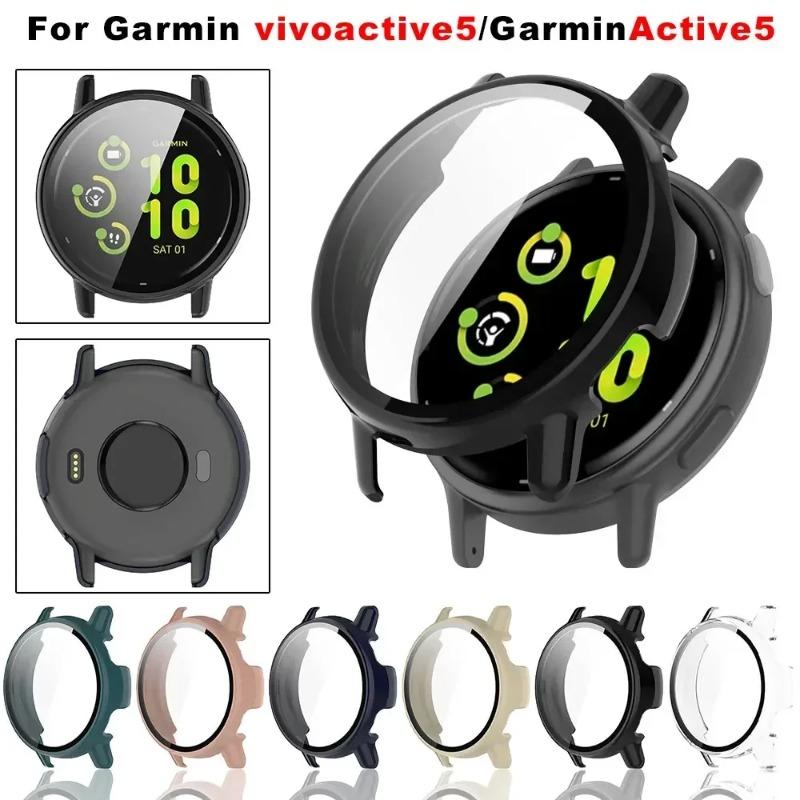 Новое закаленное стекло + ПК чехол для Garmin Vivoactive 5 Защита экрана от царапин Защитный чехол для Garmin Active 5 Чехол-оболочка