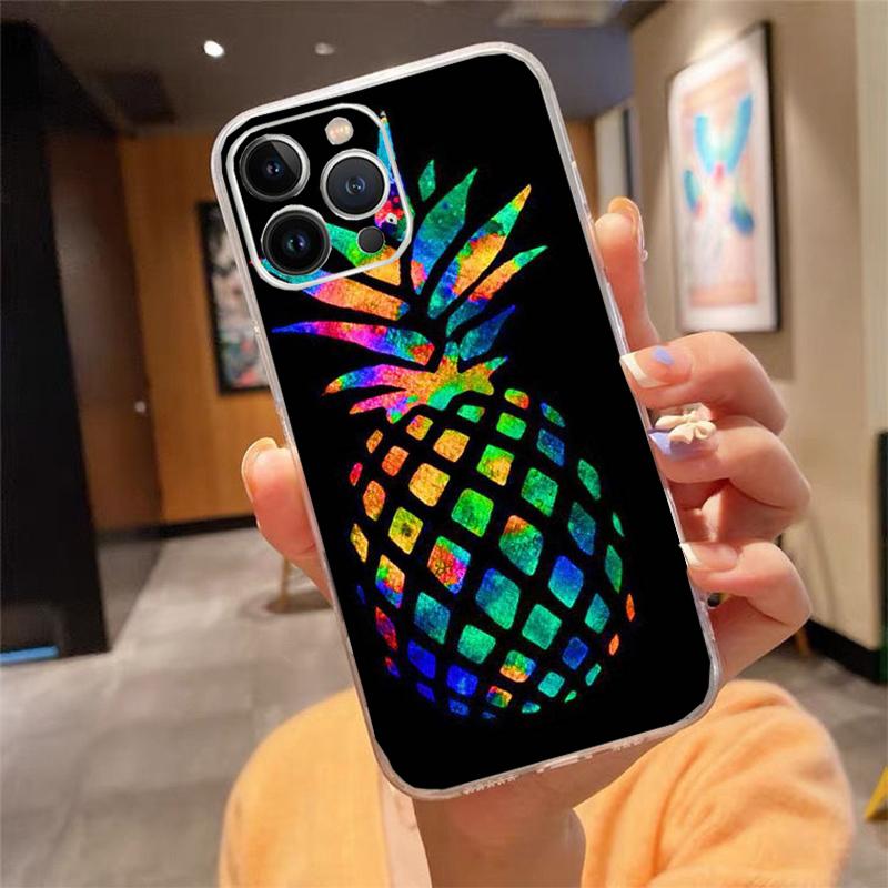 Phone Case For iphone 17 Pro Max Air 16 15 14 13 Pro Max 15 16 Pro 15Plus Summer Pineapple Fruit