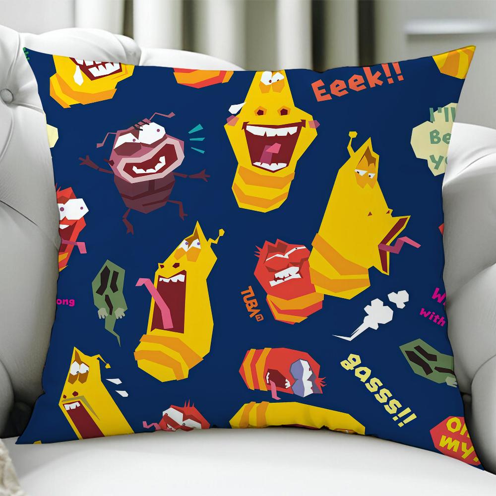 Funny Cartoon LLarva cushion cover Birthday Anniversary Gifts Double Sided Printed Zipper Cushion Cover Soft Skin Bedding