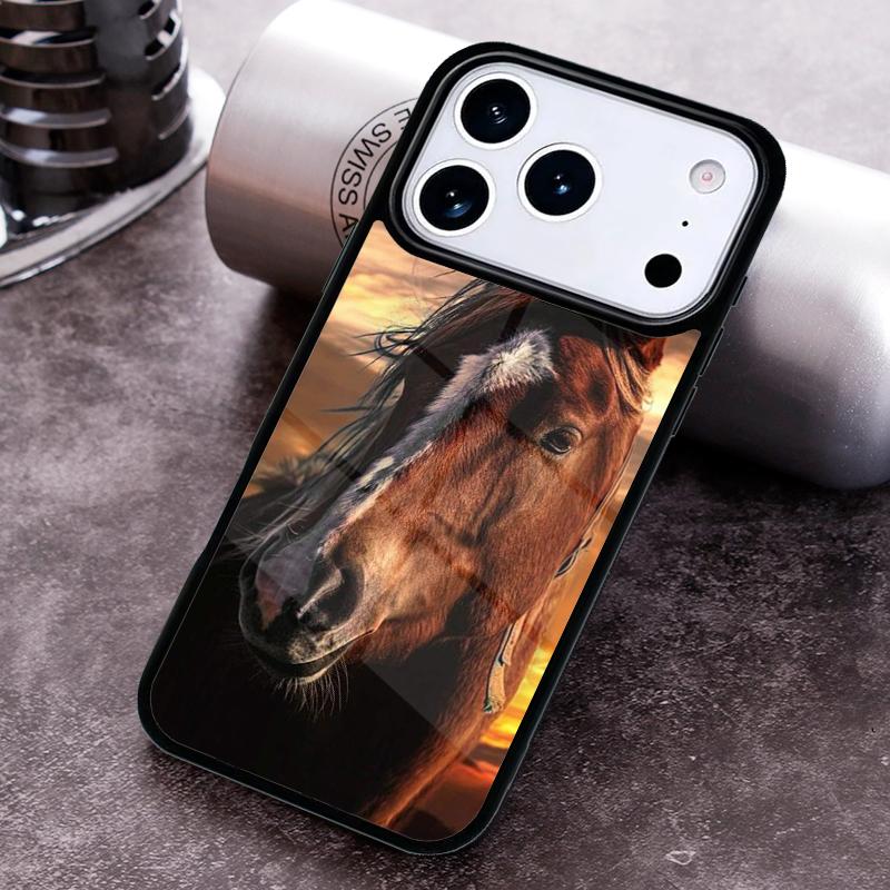Красивый Чехол для Телефона с Изображением Лошади для iPhone 17 16 15 Pro Max Air 14 13 12 11 Plus Ударопрочный Чехол