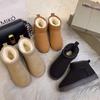 Snow Boots Women's Short Tube Thickened Cotton Shoes Non-slip Winter New Shoes Student Women's Shoes Black Boots