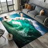 2025 Новый Стиль Сине-Зеленая Морская Волна Морская Вода Природа 3D Ковер Коврик для Гостиной Спальни Дома Декор Дивана, Нескользящий Коврик для Пола