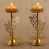Religious Worshiping Buddha and Religious Temples Prayer or Decorative Candlestick Stand