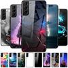 Чехлы из закаленного стекла для телефонов Samsung Galaxy S21 FE S20 S22 Plus Ultra 5G S 21 22 23 24 S23 S24 S24FE Cover Жесткий задний корпус из ПК