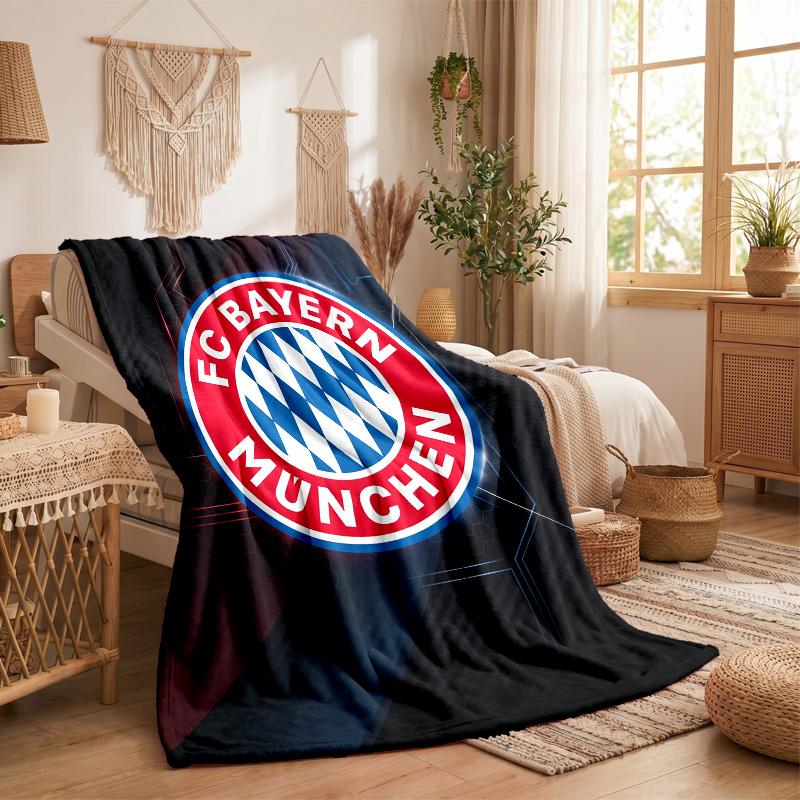 Bayern Munich Theme Fleece Blanket Cozy Soft Plush Blanket For Bedroom Couch Travel