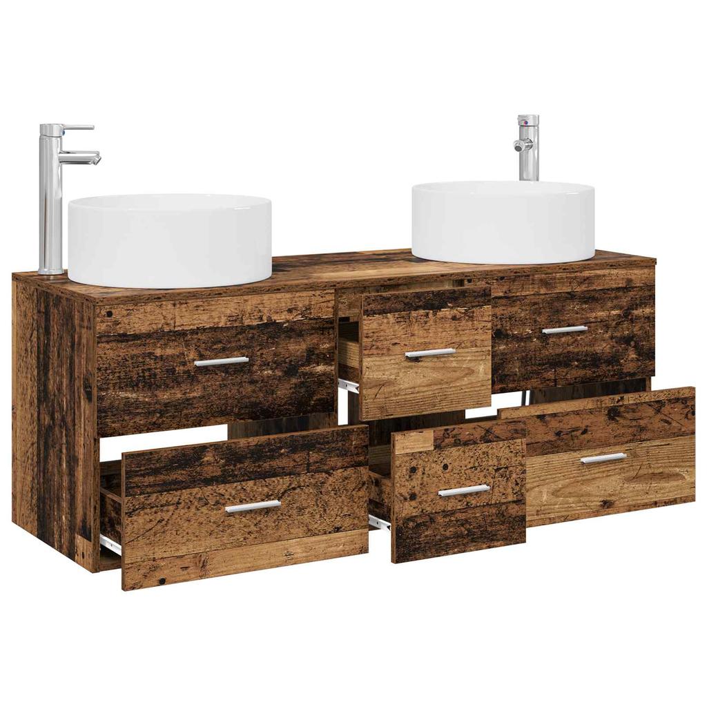 Bathroom Furniture Set 3 pcs Reclaimed Wood 49.5 x 44.5 x 65.5 cm