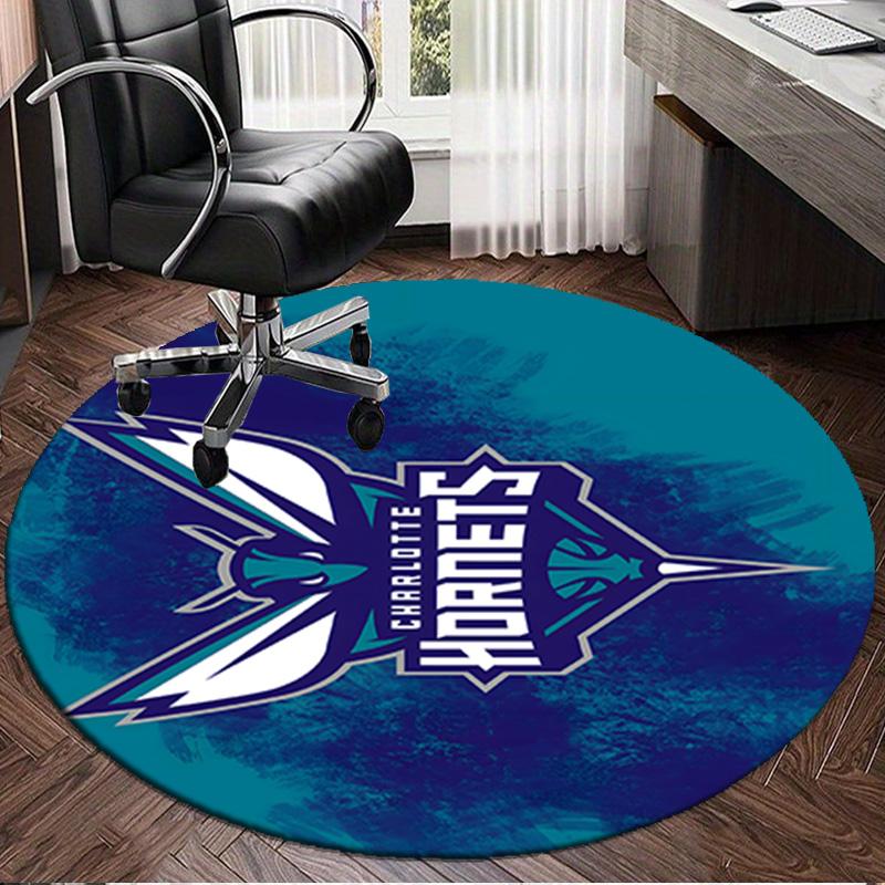 Charlotte Logo Art Round Rug for Livingroom,Bedroom, Palyroom, Chair Rug, Area rug, Circle Carpet, Large Size Fan Christmas gift