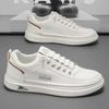 One-pedal Men's Shoes Spring Leisure Sports Soft Sole Versatile White Shoes Men's Leather Surface Waterproof Trend Work Board Shoes