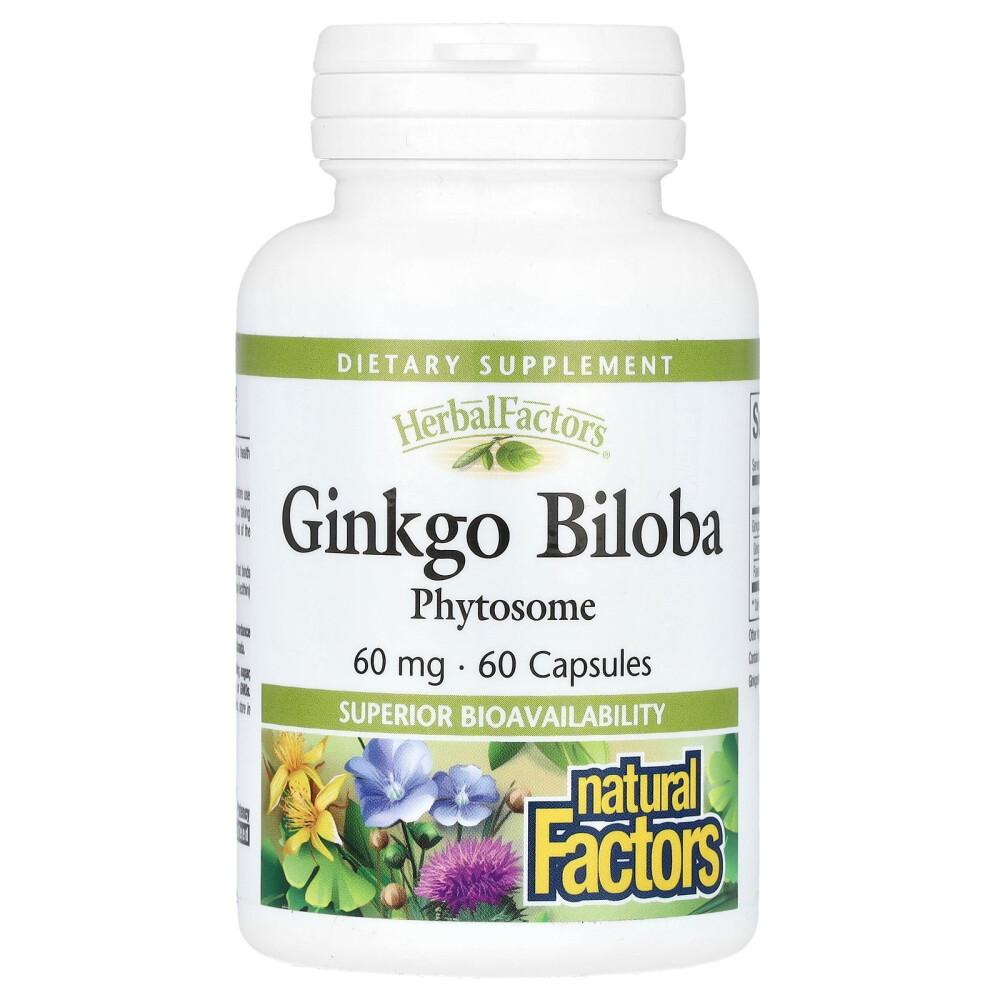 Natural Factors Ginkgo Biloba Phytosome 60mg Capsules, 60 Counts