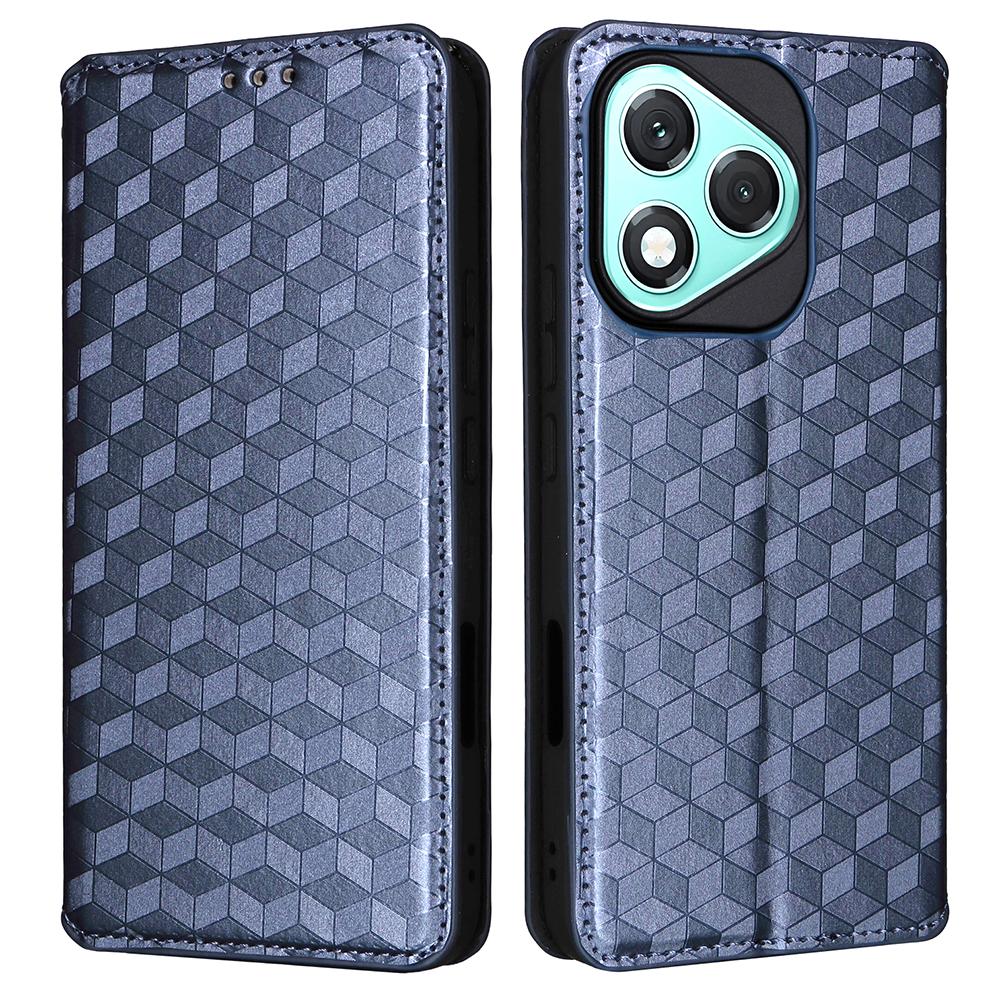 For Honor 400 Lite Case Wallet Rhombus Imprinted Leather Phone Cover