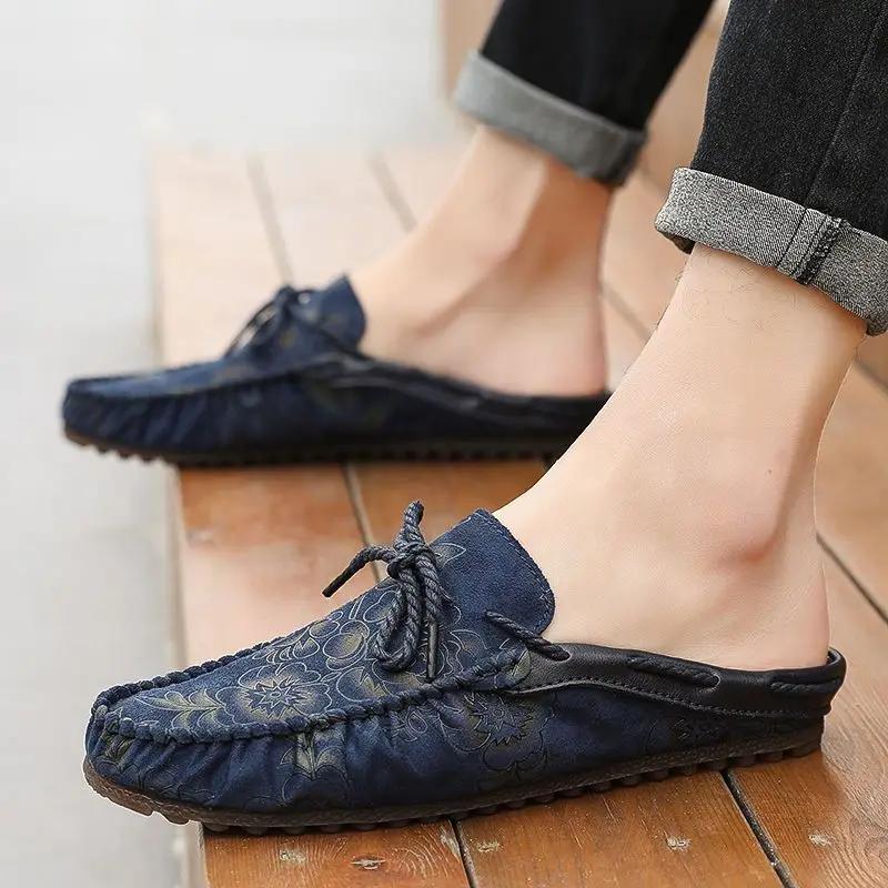 Тапочки для мужчин 2024 года, модные мюли, летние полусандалии, мужские, низкие цены, для взрослых, элегантные, высокого качества, дизайнерские, роскошные, стильные, веселые