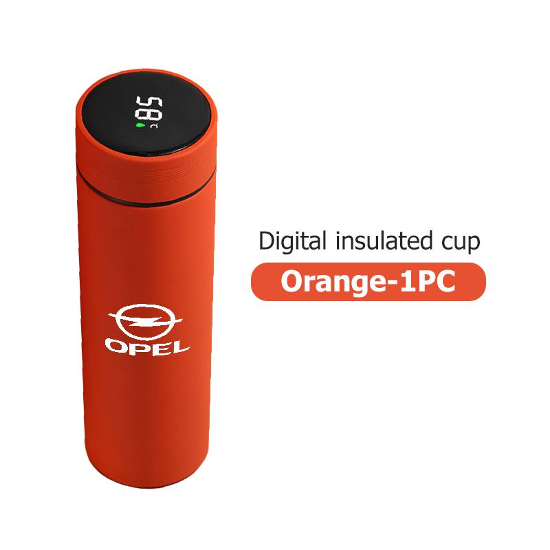 AAAYS1 For Opel 304 Stainless Steel Thermos Cup Smart Display Vacuum Water Cup Insignia Corsa Zafira Mokka Grandland Antara Ampera