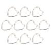 10pcs Metal Key Chain Ring Hook Connector DIY Jewelry Making Tool Handbag Decoration(Heart Shaped )