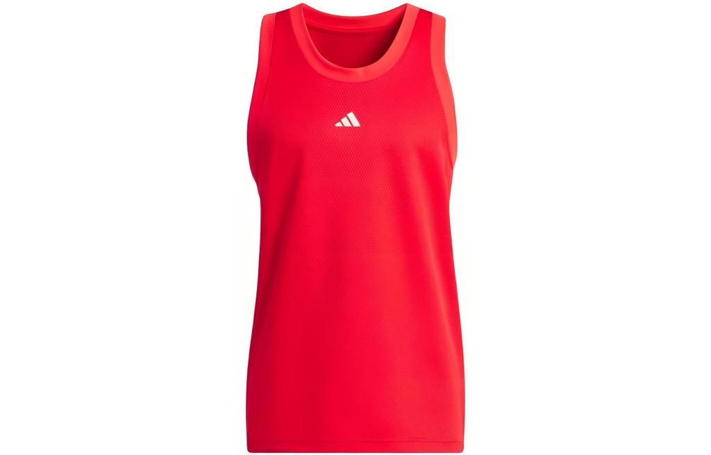 adidas Мужские майки Красный Круглый вырез Умеренный Прямой крой IL2266