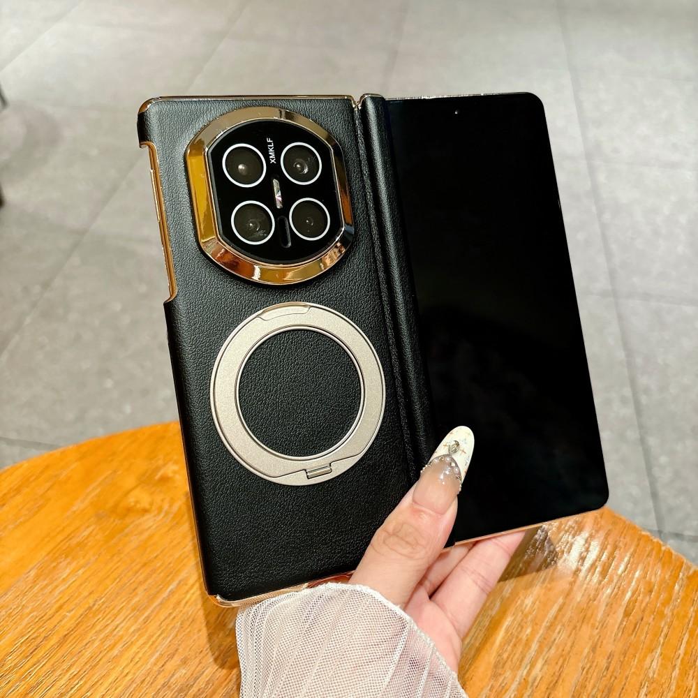 Pu Leather for HuaWei Mate X3 X5 X6 X7 XT Phone Case Magnetic Wireless Charger Metal Rotating Bracket Protection Back Cover