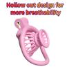 Male Chastity Lock  Anti-Cheating Cock Cage with 4 Rings for A Belt of Fidelity Feminization Negative Inverted Chastity Sex Toy