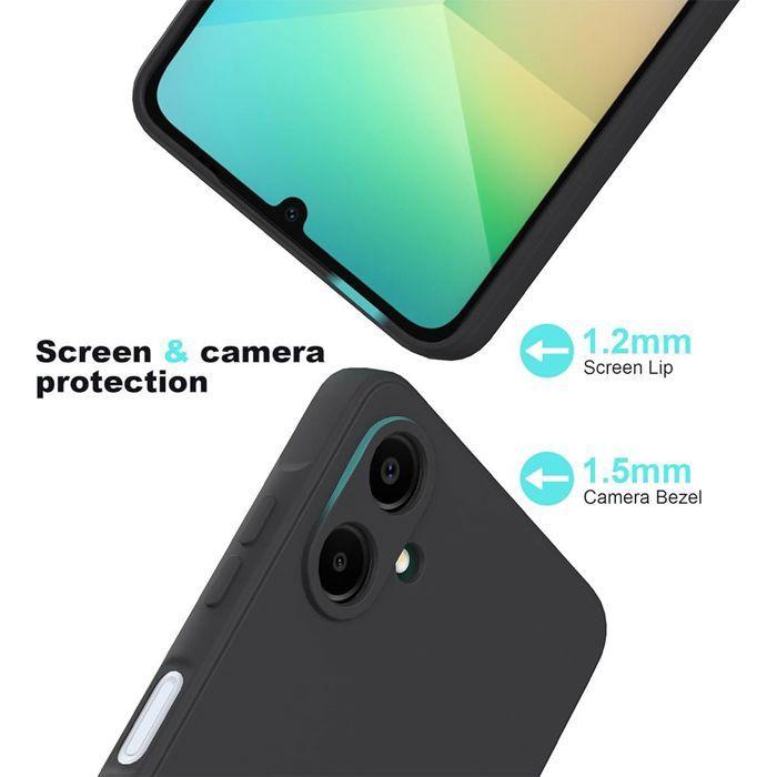 Coque de Protection - BOOLING - Samsung Galaxy A07 - Silicone Liquide Slim Souple Effet Mat Noir