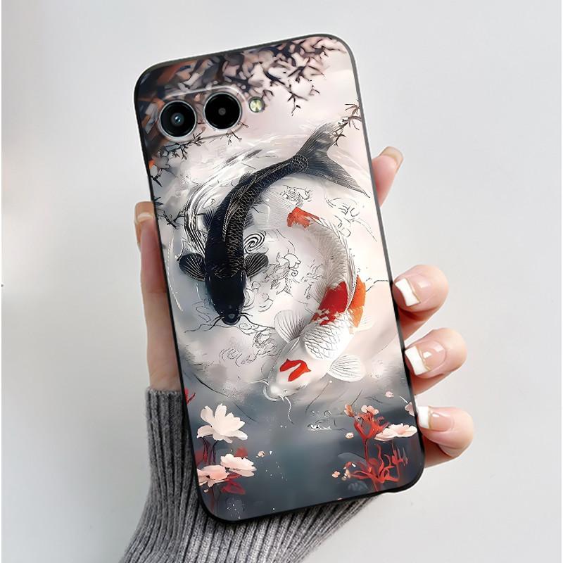 Case For TCL T-Mobile T Phone 3/ Revvl 8 Bumper Black Shockproof Soft Casing Fashion New Design Mighty Dragon Pattern Cover