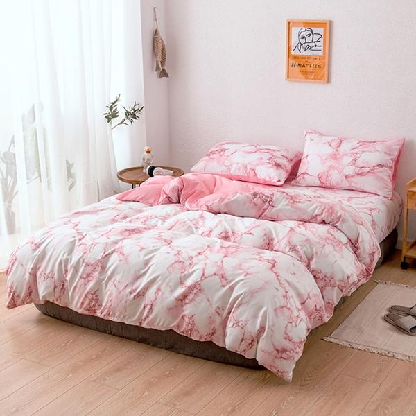 6 цветов, комплект пододеяльников с подушкой, пододеяльник с мраморным принтом, одинарный, двойной, полный комплект постельного белья размера «queen-size», на молнии