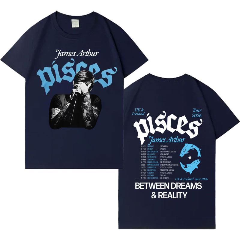 Singer James Arthur 2026 Gothic Album Graphic Tees Mens Y2K Clothes Aesthetic Oversized Comfort Short Sleeve TShirts Teenagers