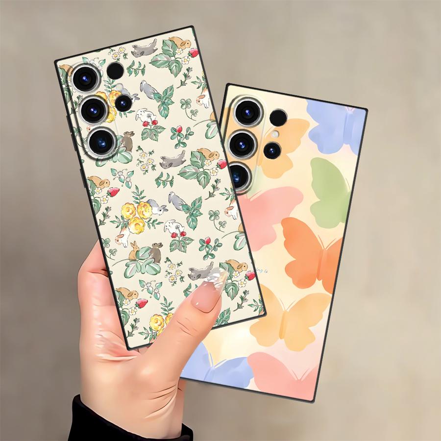 Cartoon Butterfly Funda Phone Cover Case for Samsung Galaxy S26 Ultra S23 S10 S9 Note 20 8 9 10 S21 FE S20 Ultra S24 S25 Plus