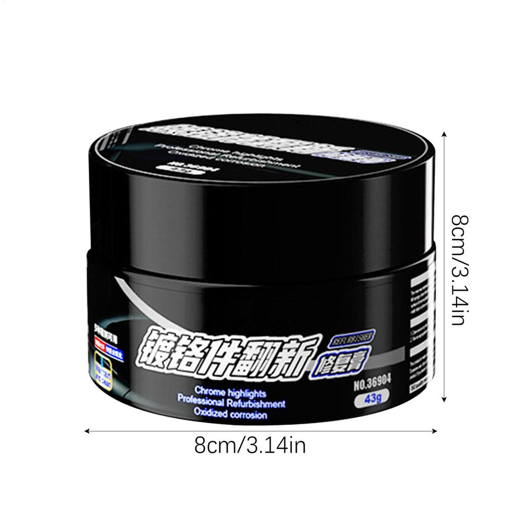 43g car Chrome Polish paste Metal Polish Restorer Rust Remover Cleaner Tools Deoxidation cleaning agent for car Cleaning