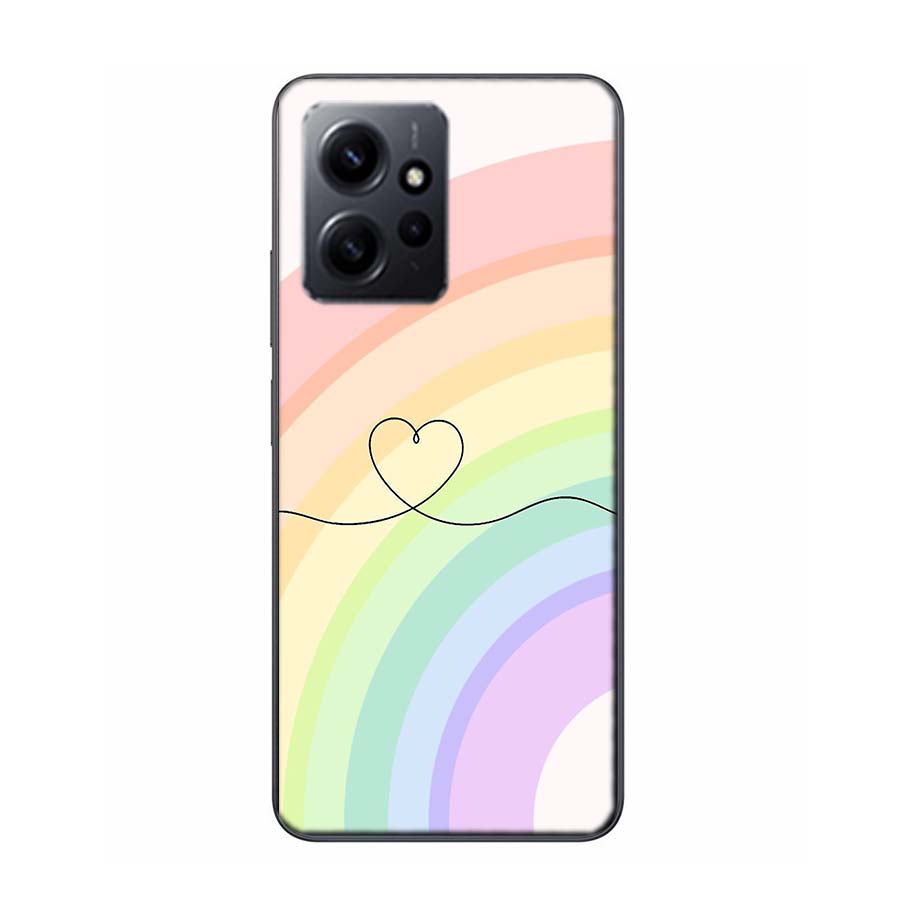 Rainbow Gradient Love Phone Case For Redmi Note 14 15 Pro 5G 13 12 Pro Plus 11 11T 11E 11S 10 Pro 10S 9 9S Cover Cell Clear TPU