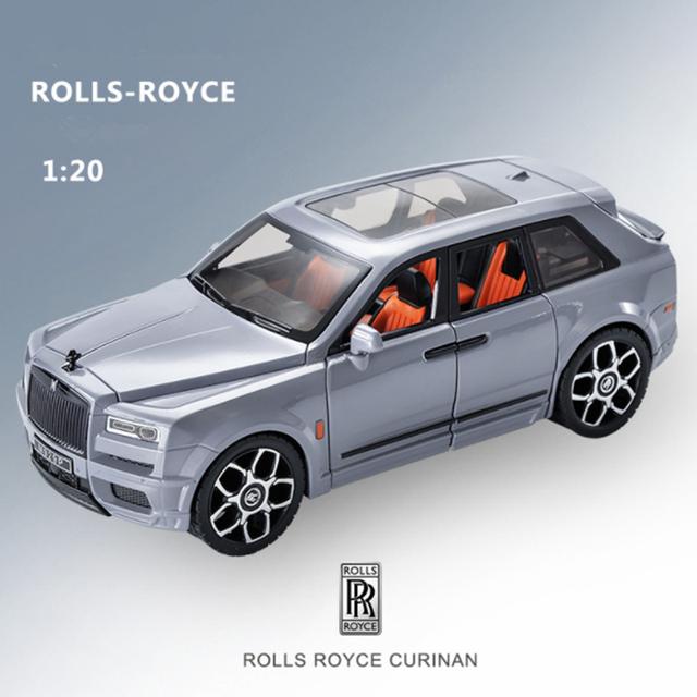 1:20 Rolls-Royce SUV Cullinan Alloy Luxury Car Model Die Литой металлический игрушечный автомобиль Модель автомобиля Звук и свет инерционный двигатель с шестью дверями Детская игрушка в подарок