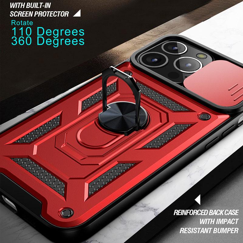 Для iPhone 16 17 15 14 13 12 11 Pro Max Mini Plus Air Военного класса Бамперы Чехол-кольцо Защитная крышка для объектива камеры Бронированный чехол
