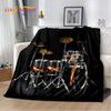 Drum Kit Music Instruments Soft Plush Blanket,Flannel Blanket Throw Blanket for Living Room Bedroom Bed Sofa Picnic Cover Kids