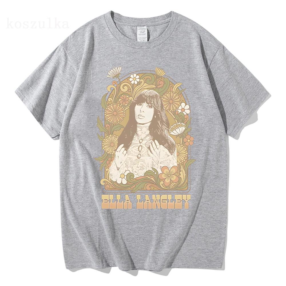 Ivory Dandelion T-shirts Ella Langley Dandelion Album Tee Fashion New Cotton Clothes Women Unisex Round Neck Long Sleeve Casual Tee