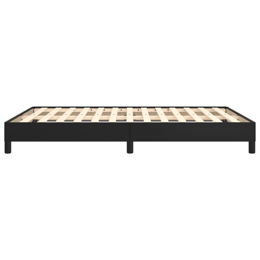 vidaXL Bettgestell Schwarz 140x190 cm Kunstleder
