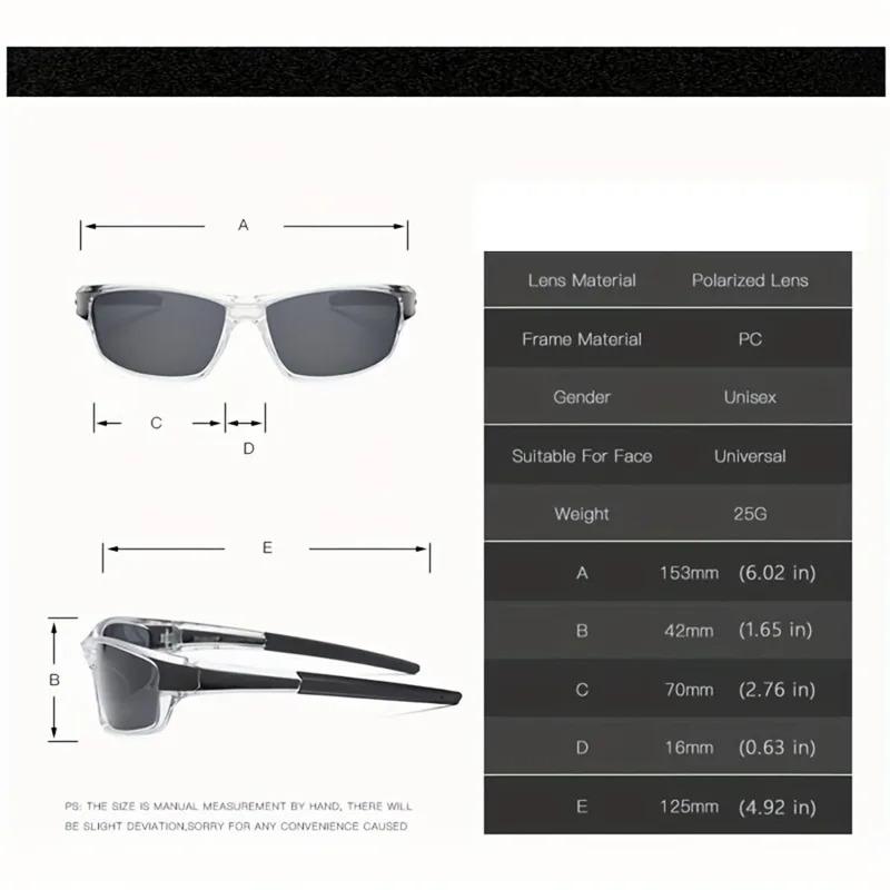 New 2pcs  Polarized Sunglasses for Men Lightweight Night Vision Male Shades Cycling Driving Fishing Fashion Mirror Sunglasses