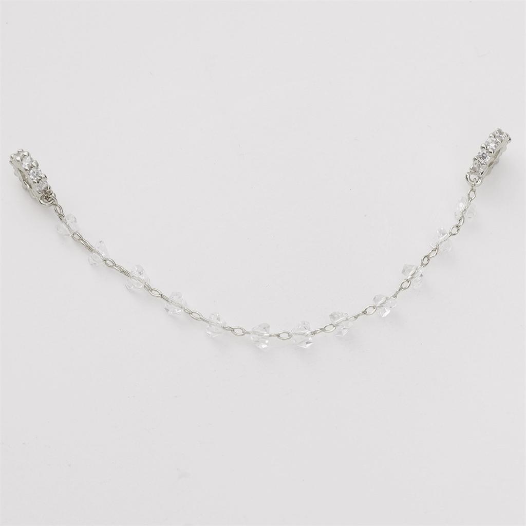 High Color Gold Plated Silver Zircon Bracelet Security Chain Chain Diy Handmade Bracelet Mobile Phone Chain Accessories