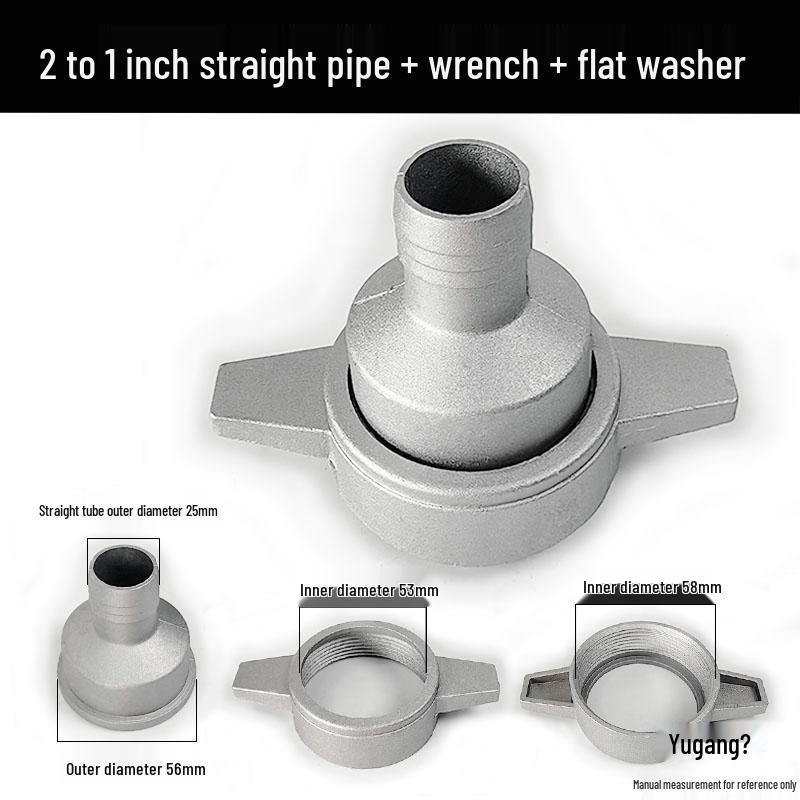 Бензиновый двигатель Водяной насос Полный набор аксессуаров: Самовсасывающий насос с алюминиевым соединителем 2/3/4 дюйма, прямым патрубком и плоской шайбой.
