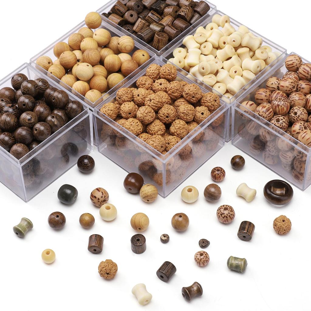 Натуральный Деревянный Тон Свободные Бусины для DIY Изготовления Ювелирных Изделий - Идеально подходят для Браслетов и Ожерелий